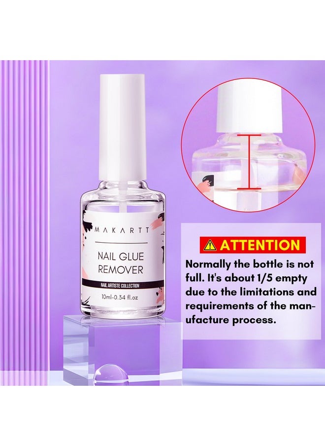 Makartt Nail Glue Remover for Press on Nails: 10ML Glue Off for Nail Tips Acrylic Nails Fake Nails Debonder Adhessive Remover Acetone-free Nail Polish Remover, Can't Remove Gel Nail Polish