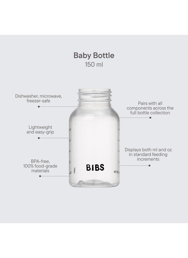 BIBS Baby Bottle 5 oz / 150 ml - BPA-Free, Dishwasher Safe - Compatible with BIBS Bottle Sets (Sold Separately)