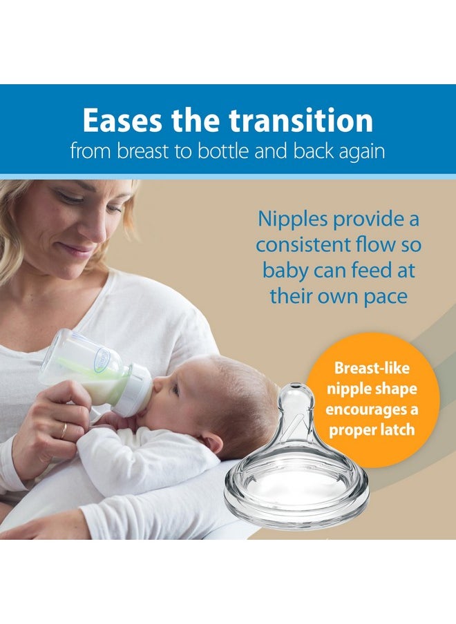 Dr. Brown's Natural Flow Anti-Colic Options+ Wide-Neck Glass Baby Bottle 9 oz/270 mL,with Level 1 Slow Flow Nipple,1 Pack,0m+