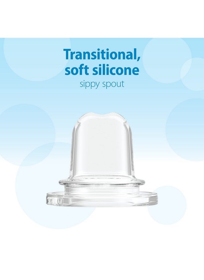 Dr. Brown's Anti-Colic Options+ Narrow Sippy Bottle Starter Kit, 8oz/250mL, with Level 3 Medium-Fast Flow Nipple and Soft 100% Silicone Sippy Spout, Green, BPA Free, 6m+