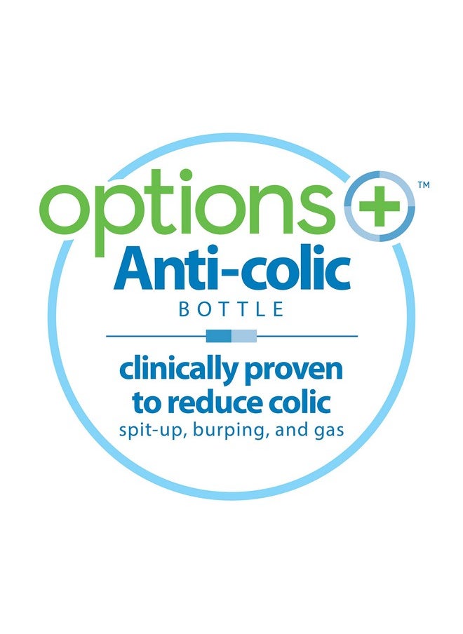 Dr. Brown's Anti-Colic Options+ Narrow Sippy Bottle Starter Kit, 8oz/250mL, with Level 3 Medium-Fast Flow Nipple and Soft 100% Silicone Sippy Spout, Green, BPA Free, 6m+