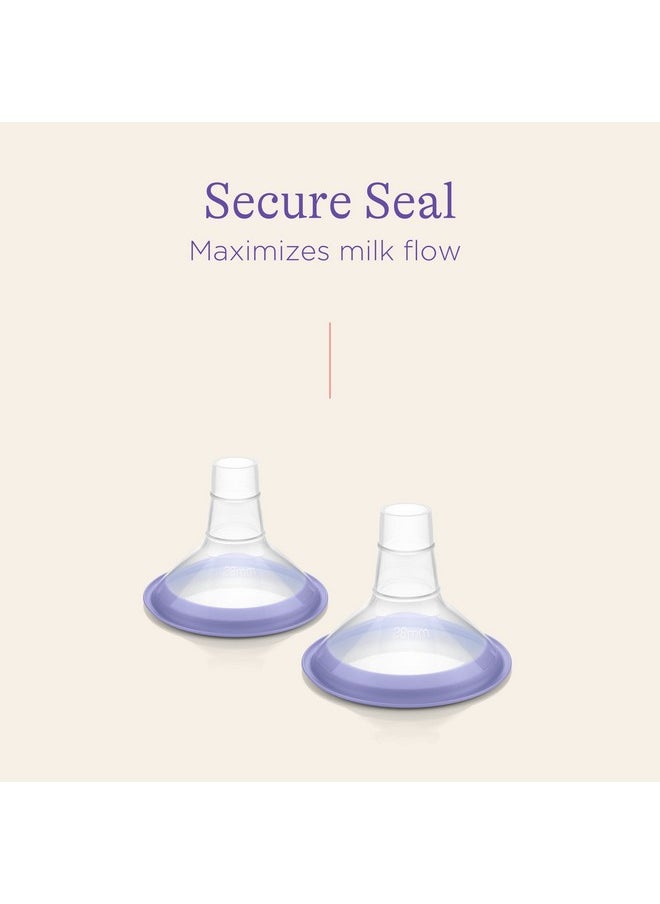 Lansinoh ComfortFit Breast Pump Flanges, Size 28mm, 2 Count
