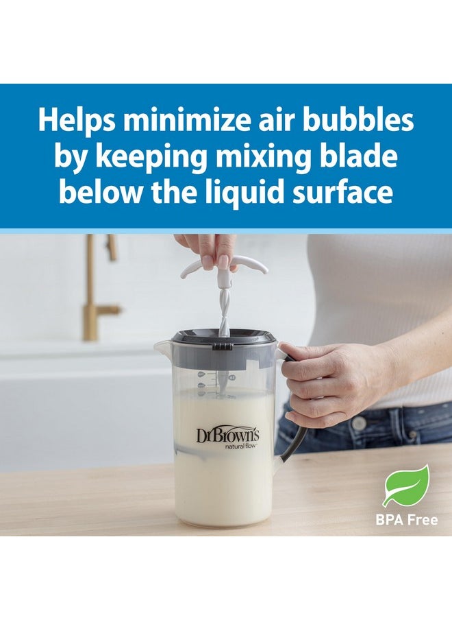 Dr. Brown's Baby Formula Mixing Pitcher with Adjustable Stopper, Locking Lid, & No Drip Spout, 32oz, BPA Free, Teal