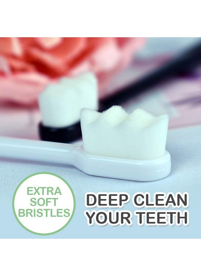 EasyHonor Extra Toothbrush for Sensitive Gums, Micro Fur Manual Toothbrush with 20000 Soft Floss Bristle for Pregnant Women, Elderly, Braces and Gum Recessions, Protect Fragile Gums (6 Pack)