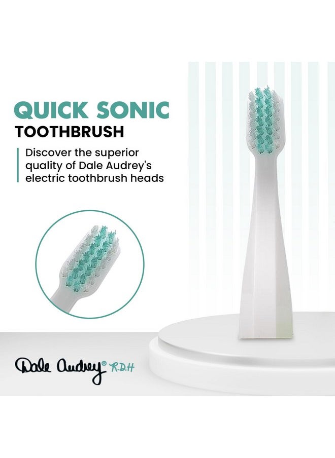 Dale Audrey Ayurvedic Quick Sonic Toothbrush Head Replacement for Adults | DailyClean Toothbrush | (2 Count)
