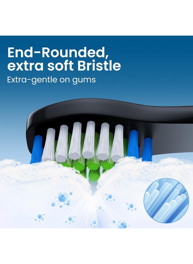 Harobey Replacement Toothbrush Heads 10 Pack Compatible with Bitvae Daily D2 Rechargeable Toothbrush, for D2 Toothbrush Heads Refills, Black