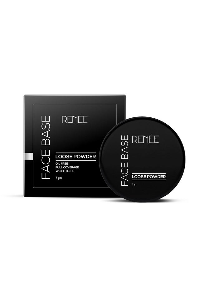 RENEE Face Base Loose Powder - Warm Beige, 7gm | Non Sticky, Weightless Matte Finish, Excellent Payoff, Enriched with Vitamin E