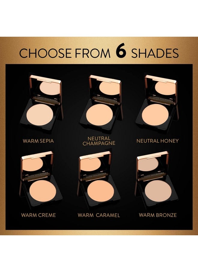 MyGlamm Manish Malhotra Beauty Skin Awakening Compact Powder - Warm Caramel - 9gm | For Medium To Dark Skin | Medium Coverage With SPF 30 | Matte Finish, Water-Resistant |All Skin Type