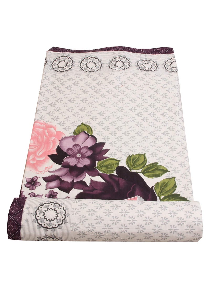 Kuber Industries Panel Design Cotton Double Bed Reversible Dohar - White