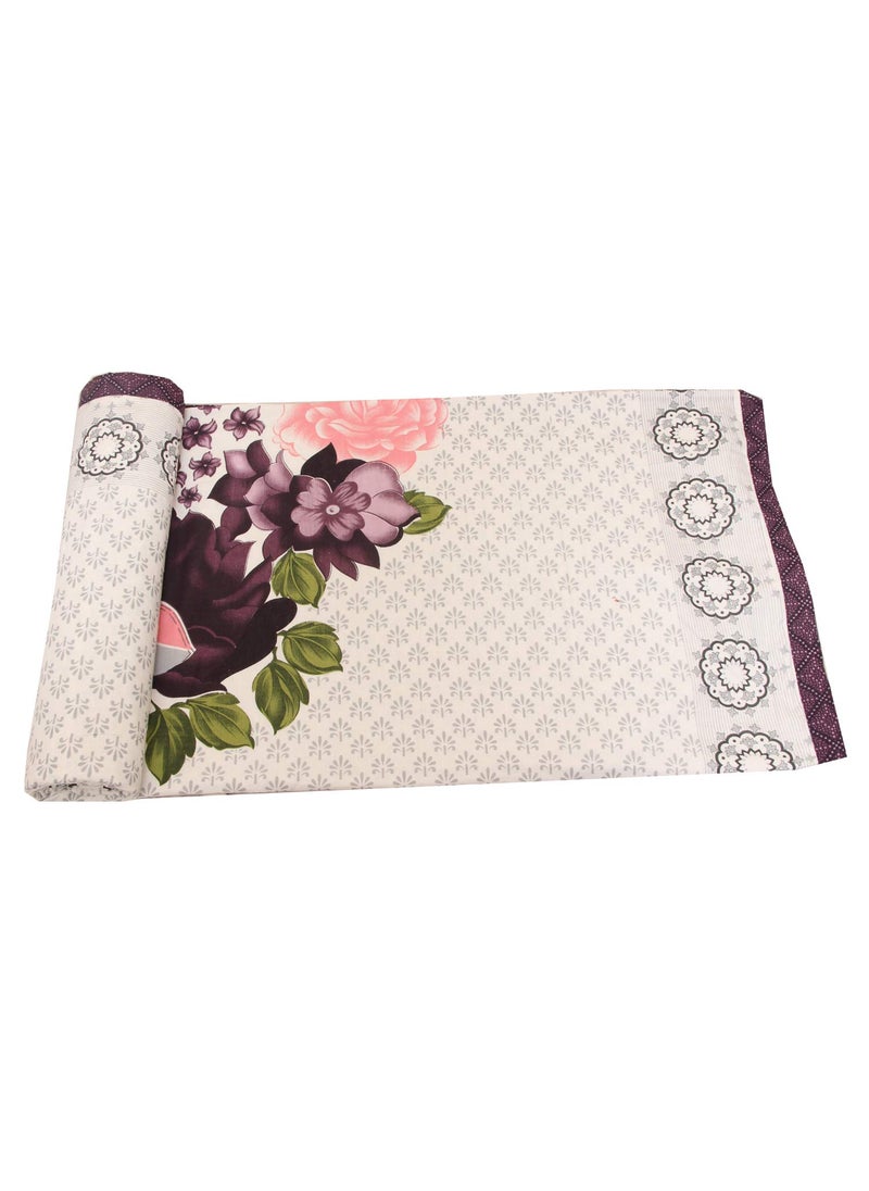 Kuber Industries Panel Design Cotton Double Bed Reversible Dohar - White