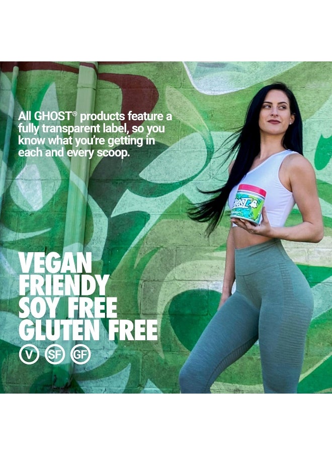 GHOST Greens Superfood Powder- 30 Servings - 19 Super Greens & Reds, Fruits, Vegetables, Spirulina, & Chlorella, Prebiotics, 10 Billion CFU Probiotic & Digestive Enzymes (30 srv, Lime)