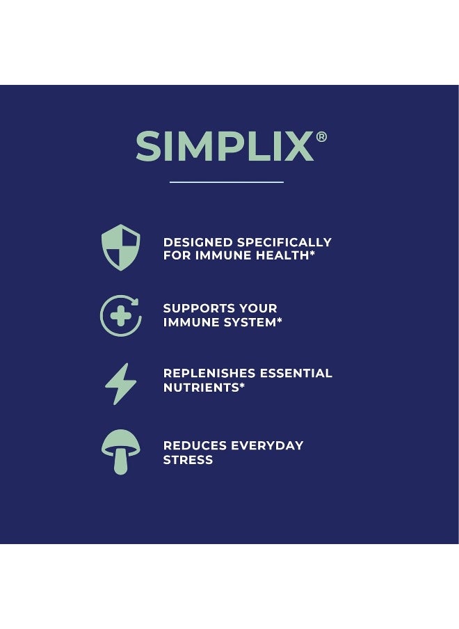 Papillex Simplix | Natural Supplement to Strengthen The Immune System | Respond to Outbreaks | Source of Highly Researched Mushroom & Seaweed Polysaccharides 60 Veggie Capsules (1 Pack)