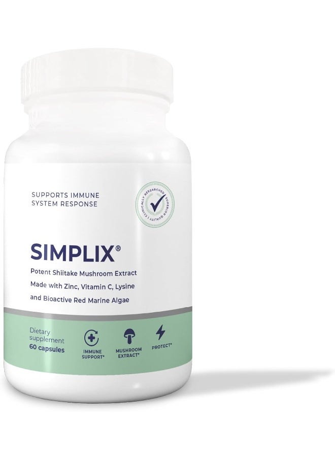 Papillex Simplix | Natural Supplement to Strengthen The Immune System | Respond to Outbreaks | Source of Highly Researched Mushroom & Seaweed Polysaccharides 60 Veggie Capsules (1 Pack)