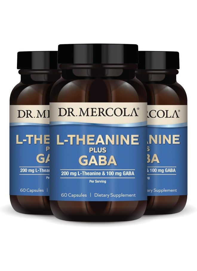 Dr. Mercola L-Theanine Plus GABA, 60 Capsules, Non-GMO, Gluten Free, Soy Free