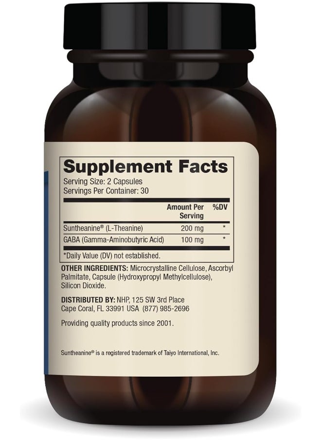 Dr. Mercola L-Theanine Plus GABA, 60 Capsules, Non-GMO, Gluten Free, Soy Free
