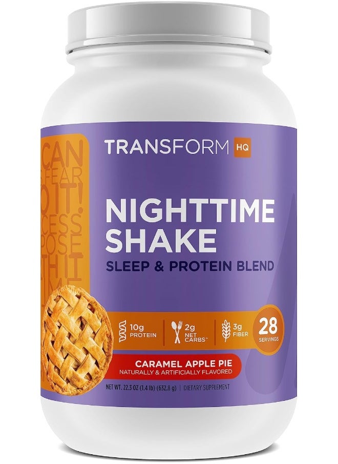 TransformHQ Nighttime Shake, Sleep + Protein Blend, 28 Servings, Caramel Apple Pie Flavor
