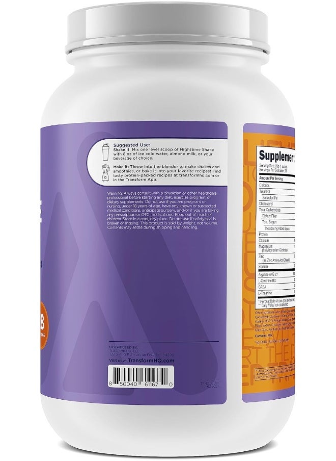 TransformHQ Nighttime Shake, Sleep + Protein Blend, 28 Servings, Caramel Apple Pie Flavor