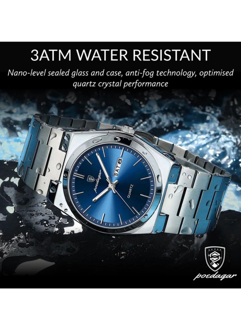 Man Watch , Waterproof Luminous Men's Watch Quartz-40.5mm