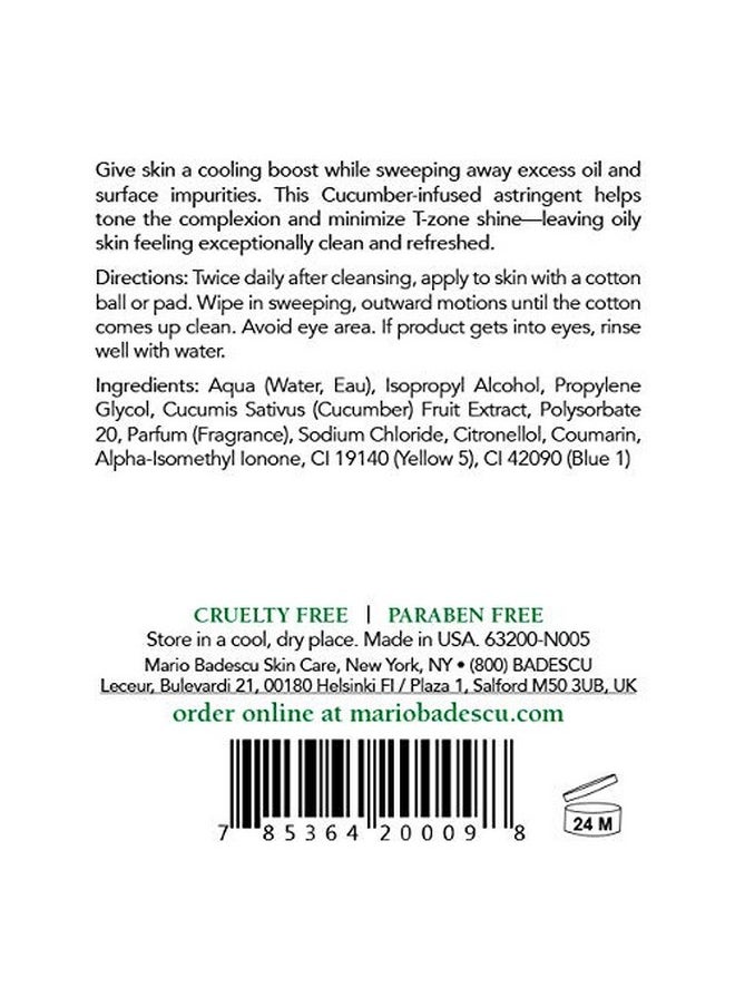 Mario Badescu Cucumber Cleansing Lotion for Combination and Oily Skin| Facial Toner that Cools and Clarifies |Formulated with Cucumber Extract| 8 FL OZ