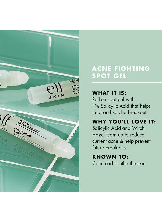 e.l.f. SKIN Blemish Breakthrough Acne Fighting Spot Gel, Roll-on For Treating Blemishes, Made With Salicylic Acid, Vegan & Cruelty-Free