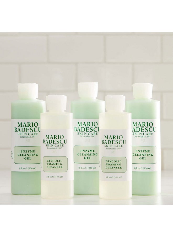 Mario Badescu Enzyme Cleansing Gel for All Skin Types| Oil-Free Face Wash with Grapefruit & Papaya Extract | Remove Excess Oil & Surface Impurities 8 Fl Oz