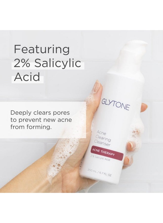Glytone Acne Treatment For Face With Salicylic Acid Cleanser, Acne Cleanser, Skin Care Acne Wash Face Cleanser Oil Free