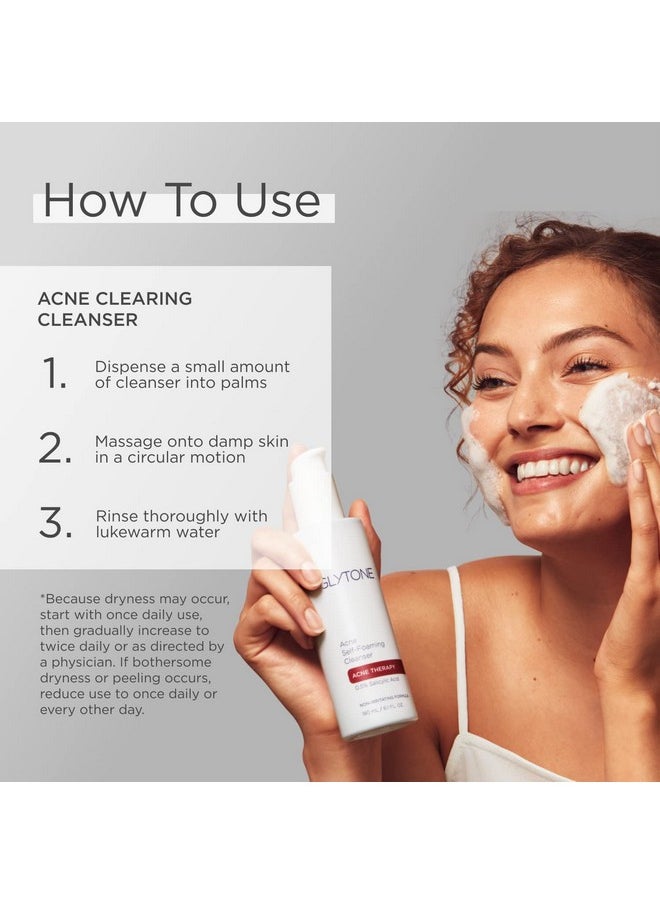 Glytone Acne Treatment For Face With Salicylic Acid Cleanser, Acne Cleanser, Skin Care Acne Wash Face Cleanser Oil Free