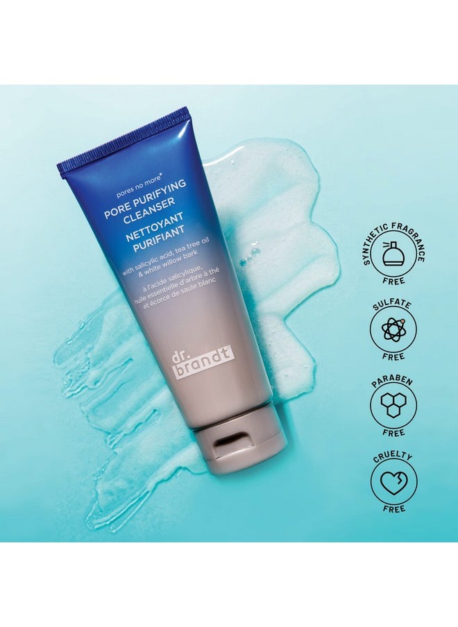 Dr. Brandt Skincare Pores No More Purifying Cleanser - Non-Drying Gel - Cleanses, Purifies, and Dissolves Excess Oil, Residue, and Debris - 3.5 fl oz / 105 ml
