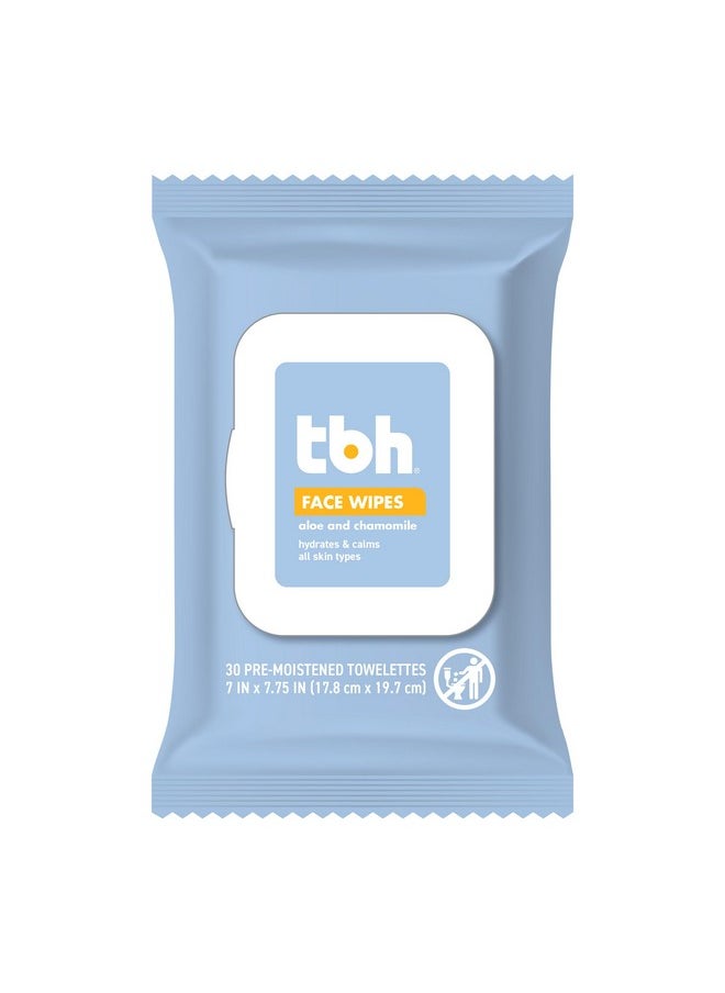 TBH Kids Gentle Face Wipes- - Daily Cleansing and Hydrating Face Wipes - Sulfate, Paraben Free - 30 Pack