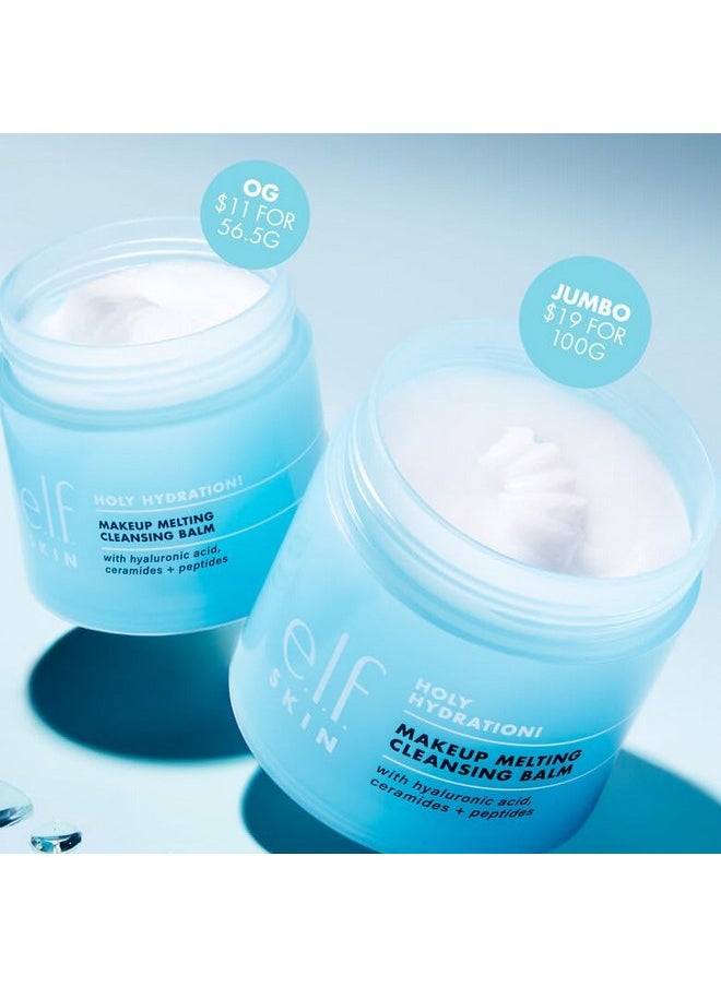 e.l.f. SKIN Holy Hydration! Makeup Melting Cleansing Balm, Face Cleanser & Makeup Remover, Infused with Hyaluronic Acid to Hydrate Skin