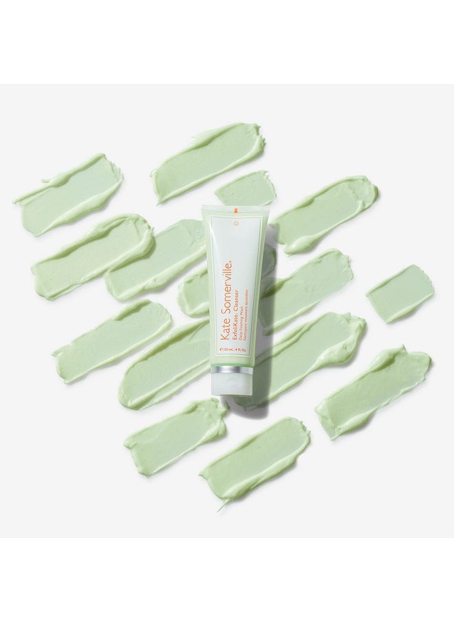 Kate Somerville ExfoliKate Cleanser - Daily Exfoliating Foaming Face Wash - Clinically Formulated Glycolic Acid and Lactic Acid Gentle Facial Scrub, 4 Fl Oz