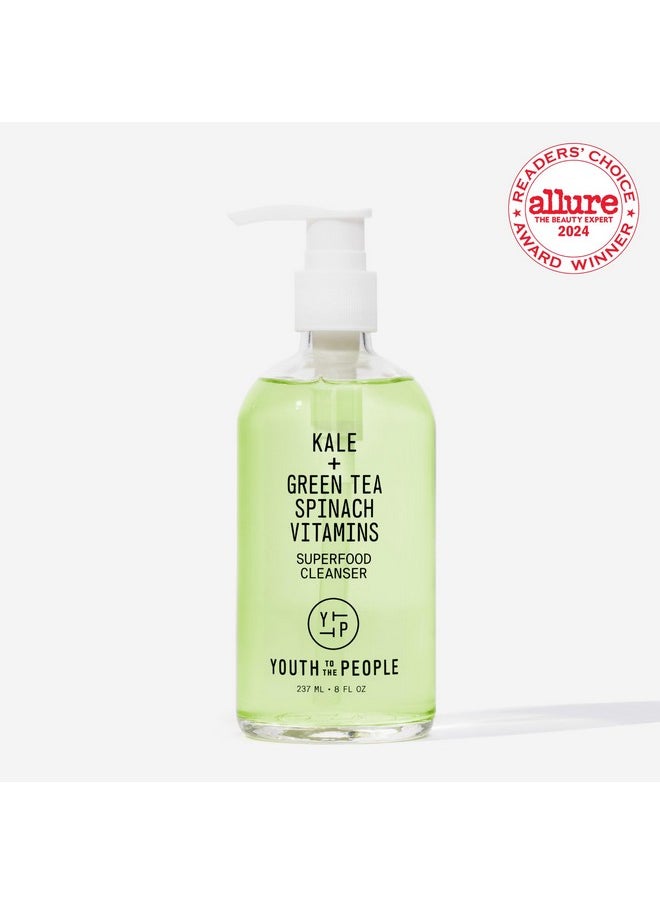 Youth To The People Facial Cleanser - Kale and Green Tea Cleanser - Gentle Face Wash, Makeup Remover + Pore Minimizer for All Skin Types - Vegan (8oz)