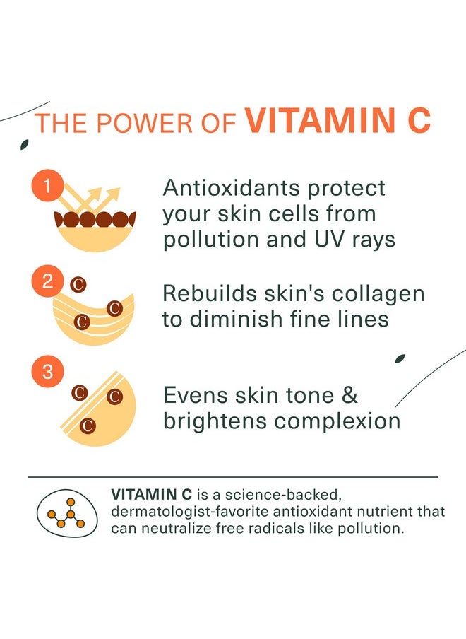 Botanic Tree Vitamin C Face Wash - Facial Cleanser for All Skin Types, Aging Skin, Dry Skin, Minimizing Acne scars, Brightening, Reduce Breakouts - Face Wash for Women & Men