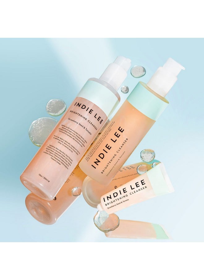 Indie Lee Brightening Facial Cleanser - Daily Hydrating Cleanser, Makeup Remover & Exfoliating Face Mask to Brighten, Firm & Protect Dry Skin - Clean, Gentle Face Wash (4.2oz)