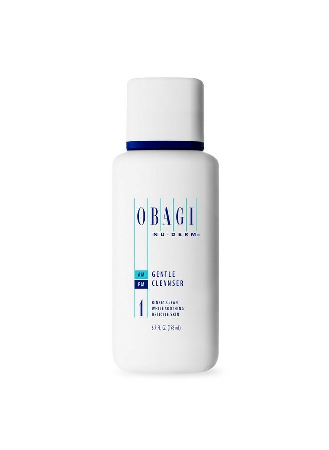 Obagi Nu-Derm Gentle Cleanser - Mild Face Cleanser that Removes Daily Impurities & Build-Up For Normal to Dry & Sensitive Skin - 6.7 oz