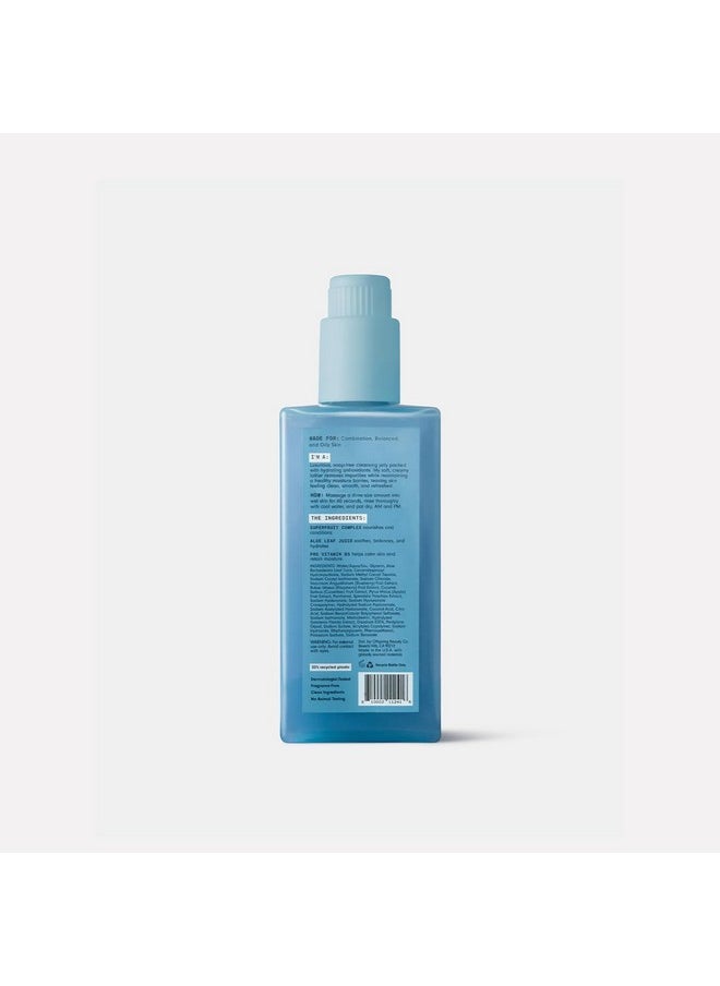 Versed The Purist Daily Antioxidant Gentle Face Cleanser - Daily Gel Cleanser + Moisturizing Face Wash for Sensitive Skin - Superfruit Complex, Aloe Leaf + Vitamin B5 - Vegan (6 fl oz)