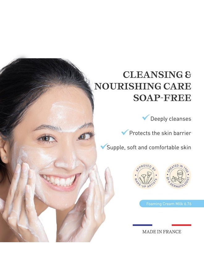 Embryolisse Foaming Cream Milk. Hydrating Cleanser for Face and Body, Soap-Free, Vegan Formula, 6.76 fl.oz.