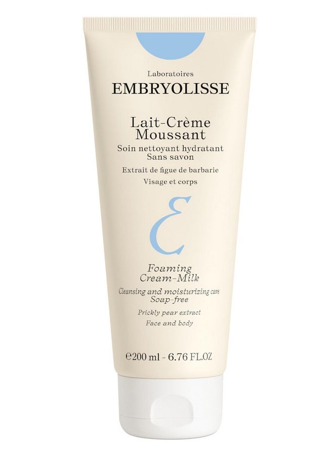 Embryolisse Foaming Cream Milk. Hydrating Cleanser for Face and Body, Soap-Free, Vegan Formula, 6.76 fl.oz.