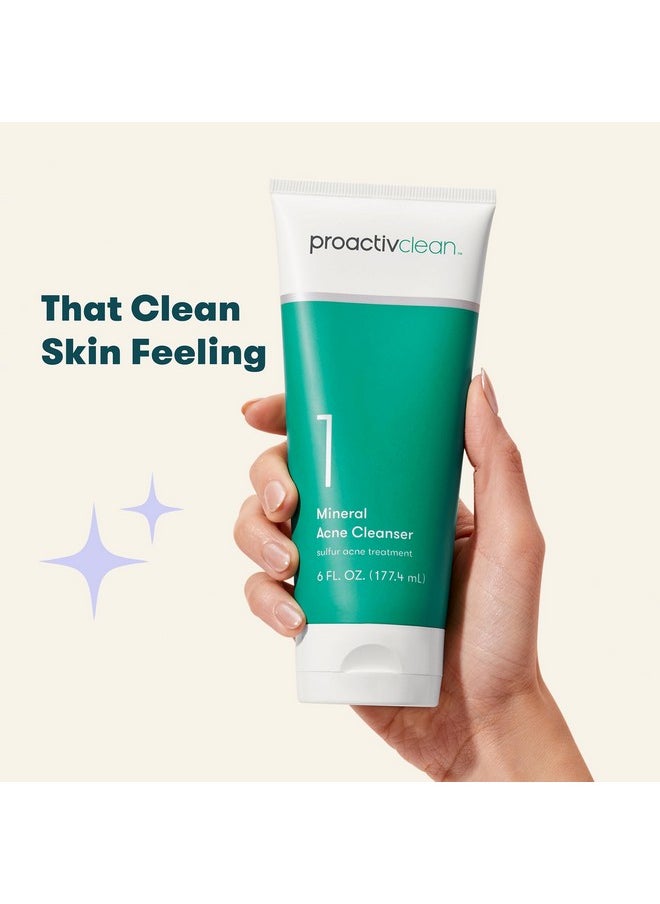 Proactiv Clean Mineral Acne Cleanser- Sulfur Acne Treatment Face Wash for Sensitive Skin- Gentle Daily Acne Cream Facial Cleanser with Soothing Chamomile- 6oz