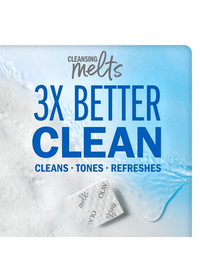 Olay Cleansing Melts + Vitamin C Face Cleanser, 12ct, Water-Activated Face Wash Cleans, Tones, and Refreshes Skin
