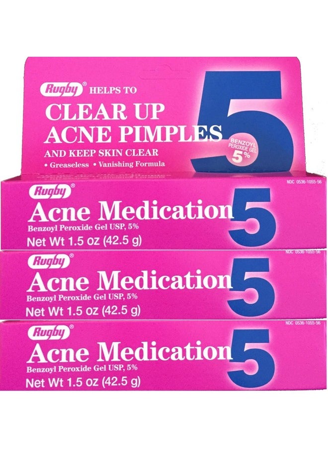 Benzoyl Peroxide 5 % Generic for Oxy Balance Acne Medication Gel 1.5 oz 3 PACK