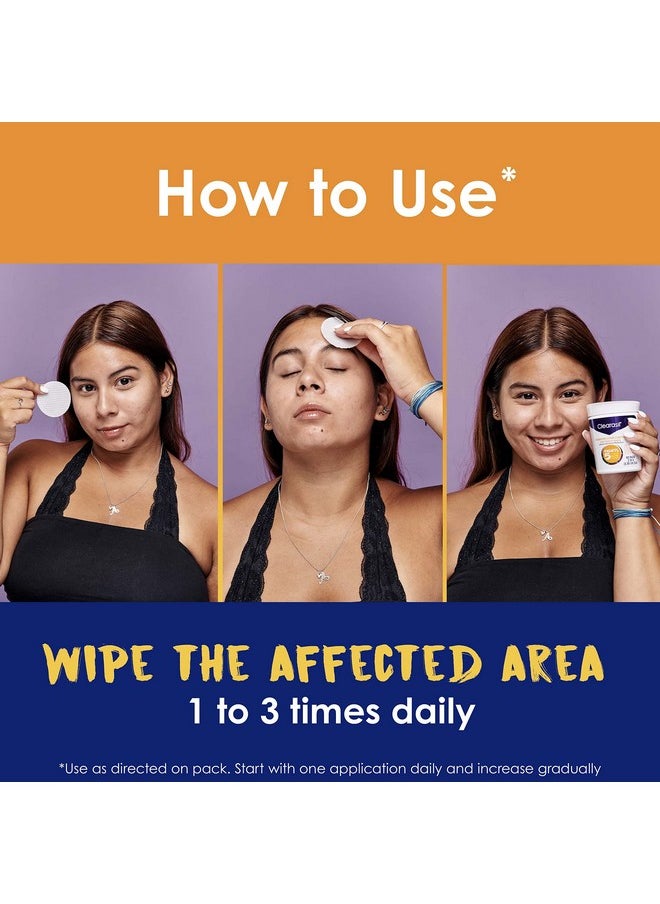 Clearasil Stubborn Acne Control 5in1 Daily Facial Cleansing Pads, with Salicylic Acid Acne Treatment Medicine, 90 Count