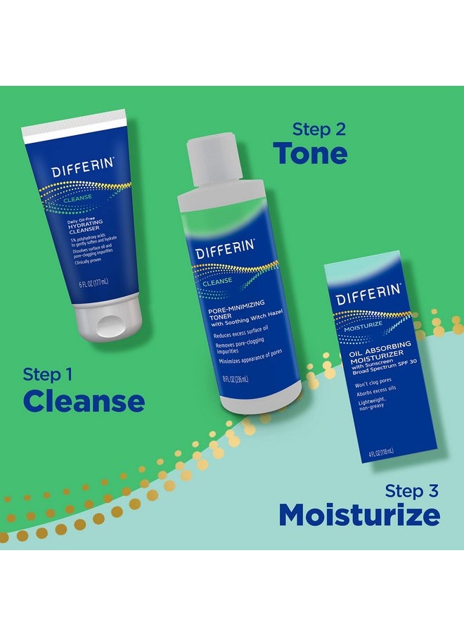 Differin Facial Cleanser, Daily Oil Free Hydrating Face Wash by the makers of Differin Gel, Gentle Skin Care for Acne Prone Skin, PHAs, 6 Oz.