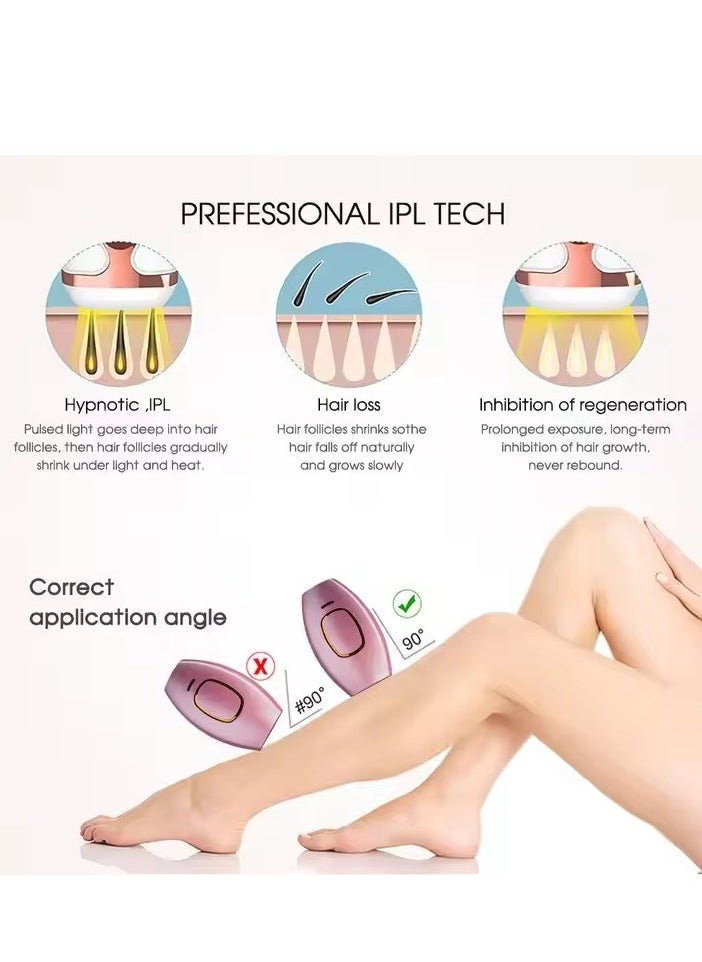 Generic Laser Hair Removal Device for Women,Painless Permanent Full Body Facial Upper Lip Bikini Line Armpits Legs Arms Face Lazer Safe&Long-Lasting