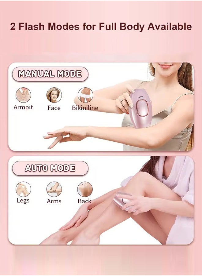 Generic Laser Hair Removal Device for Women,Painless Permanent Full Body Facial Upper Lip Bikini Line Armpits Legs Arms Face Lazer Safe&Long-Lasting