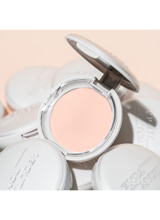 ABOUT TONE Sebum Cut Powder Pact 0.28oz - Extreme Sebum Control Pressed Powder Compact with Mirror and Puff Non-Dry Oil Cut Ultra-Fine Texture Face Makeup Finishing Setting Fixing Longlasting Vegan