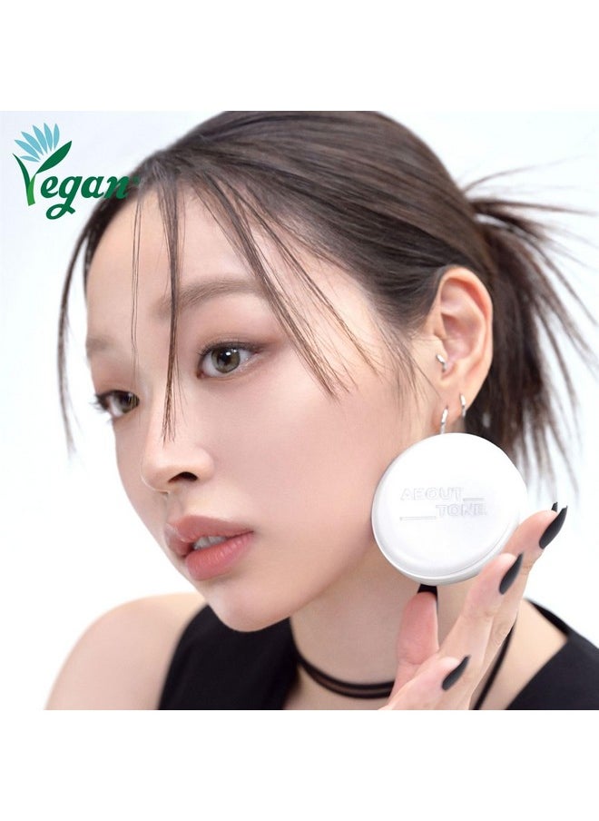 ABOUT TONE Sebum Cut Powder Pact 0.28oz - Extreme Sebum Control Pressed Powder Compact with Mirror and Puff Non-Dry Oil Cut Ultra-Fine Texture Face Makeup Finishing Setting Fixing Longlasting Vegan