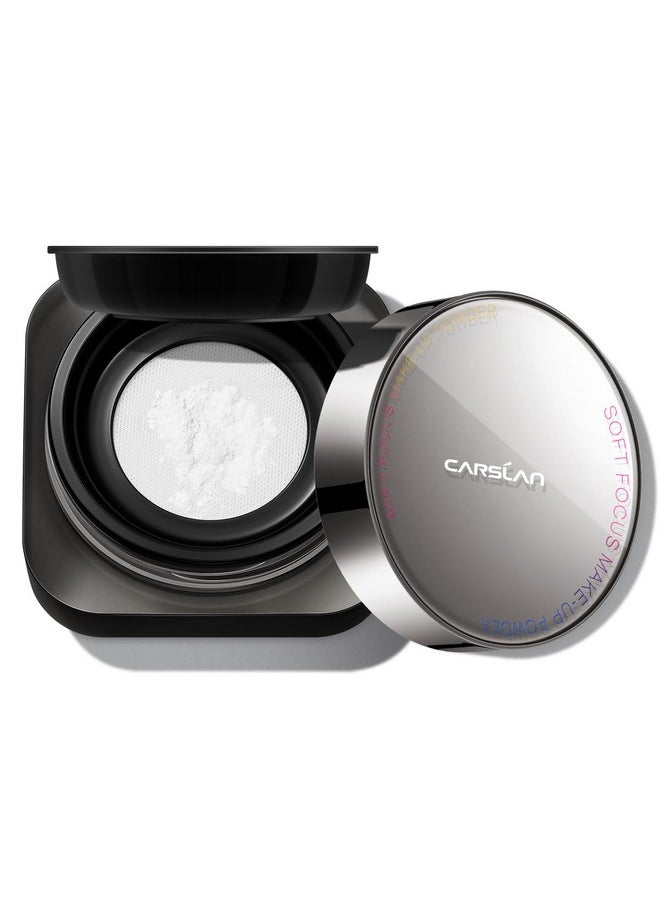 CARSLAN Soft Focus Loose Setting Powder, Waterproof, Matte, Oil Control, Shine Free, Talc-Free Face Powder Makeup, 24H Longwear Finishing Powder, 02 Translucent For Oily