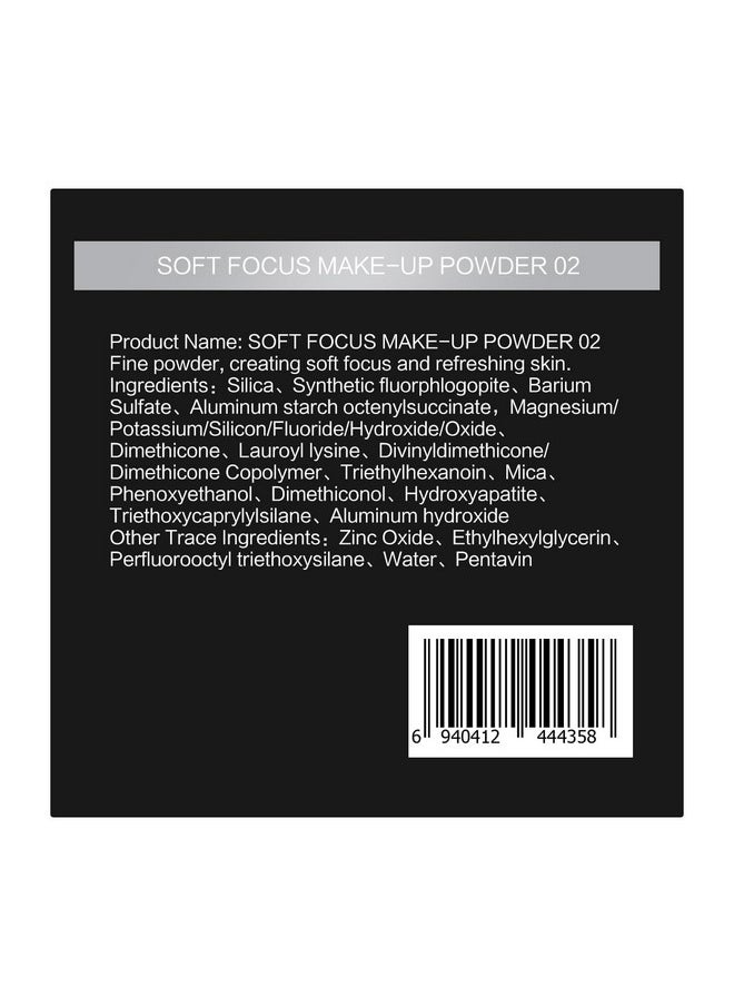 CARSLAN Soft Focus Loose Setting Powder, Waterproof, Matte, Oil Control, Shine Free, Talc-Free Face Powder Makeup, 24H Longwear Finishing Powder, 02 Translucent For Oily