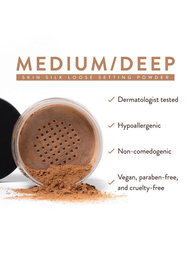 Mented Cosmetics Skin Silk Loose Setting Powder, Loose Setting Powder for Medium Skin, Setting Powder Makeup for Black Women Talc Free, Loose Face Powder Dark Skin, Loose Powder Makeup for Black women